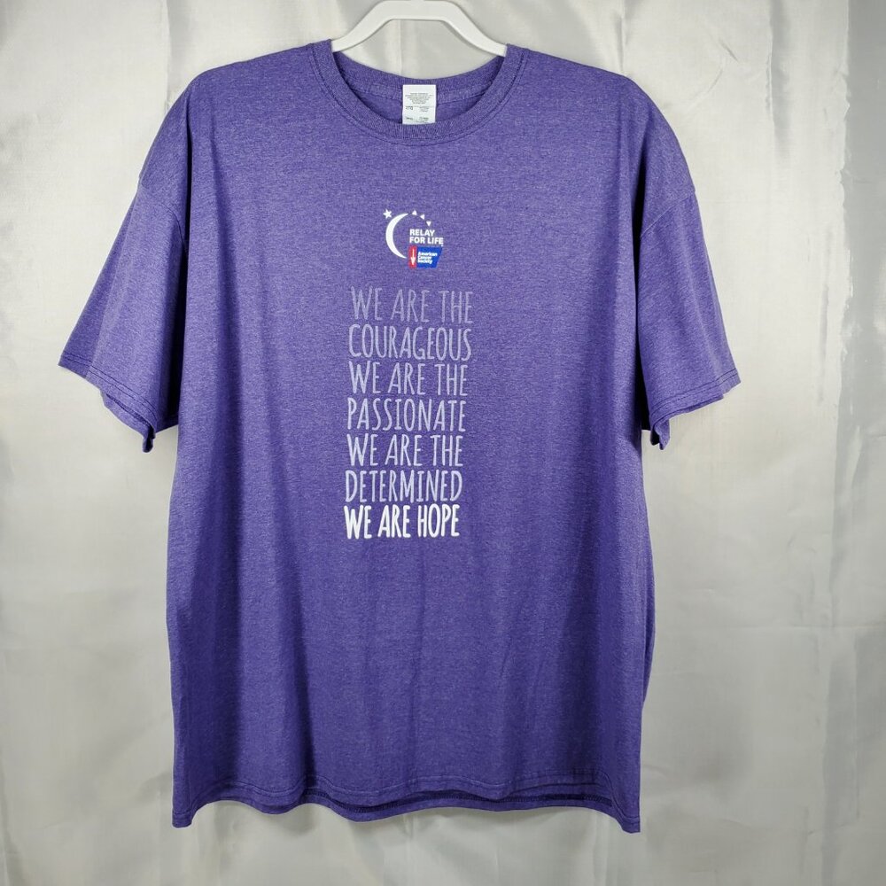 Relay for Life Survivor 2017 Short Sleeve Purple Event T-shirt Men Sz 2XL